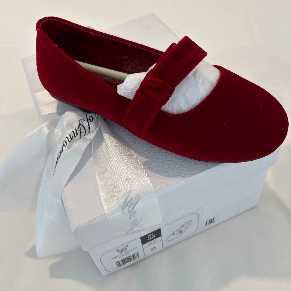 Age of Innocence Red Velvet Shoes